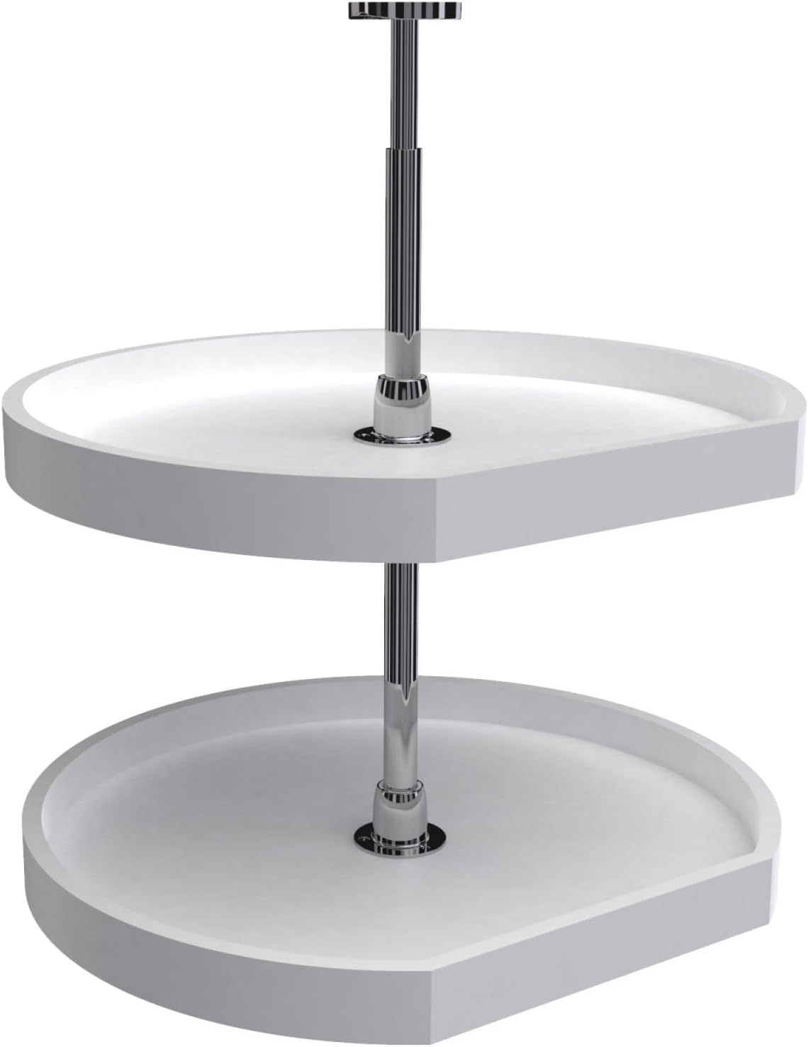 Rev-A-Shelf - 6272-22-11-52 - 22 in. White Polymer 2-Shelf D-Shape Lazy Susan Set