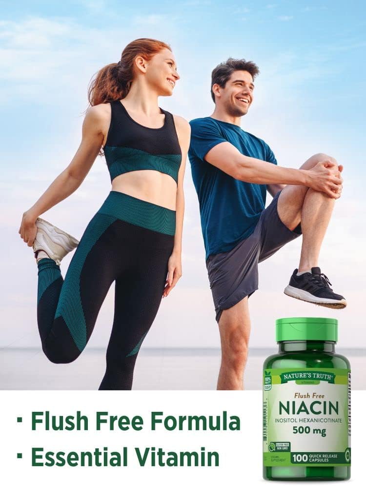 Nature's Truth Flush Free Niacin 500 mg 100 Caps, 100 Count