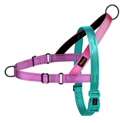 Didog No Pull Dog Harness with Soft Padded Handle, Quick Fit & Lightweight Adjustable Vest Harness, Easy for Training Walking for Small & Medium and Large Dogs(Red,M)