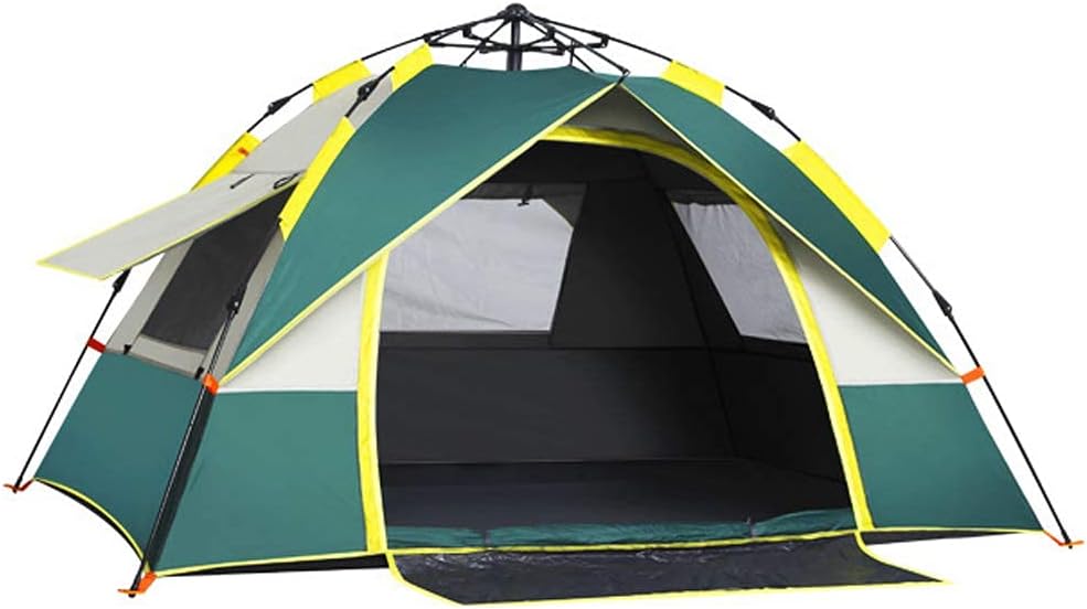 GeRRiT Easy-to-Pitch Family Tent for 3-5 Persons, Portable Backpacking Camping Tent Lightweight Waterproof for Travelling Each BBQ Park Fishing Sun Shade Shelter Canopy