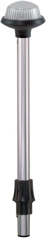 Perko 1460DP3CHR Coastal-Series Reduced Glare White All-Round Navigation Pole Light - 30