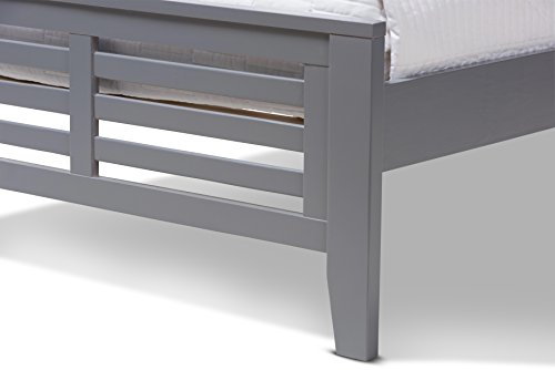 Baxton Studio Anglesy Modern Classic Bed with trundle, Twin, Grey