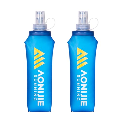 AONIJIE Soft Flask 250mL/500mL TPU Collapsible Water Bottles for Outdoor Sports Hydration Ideal for Running Hiking Cycling Climbing (A#500ML Soft Flask)