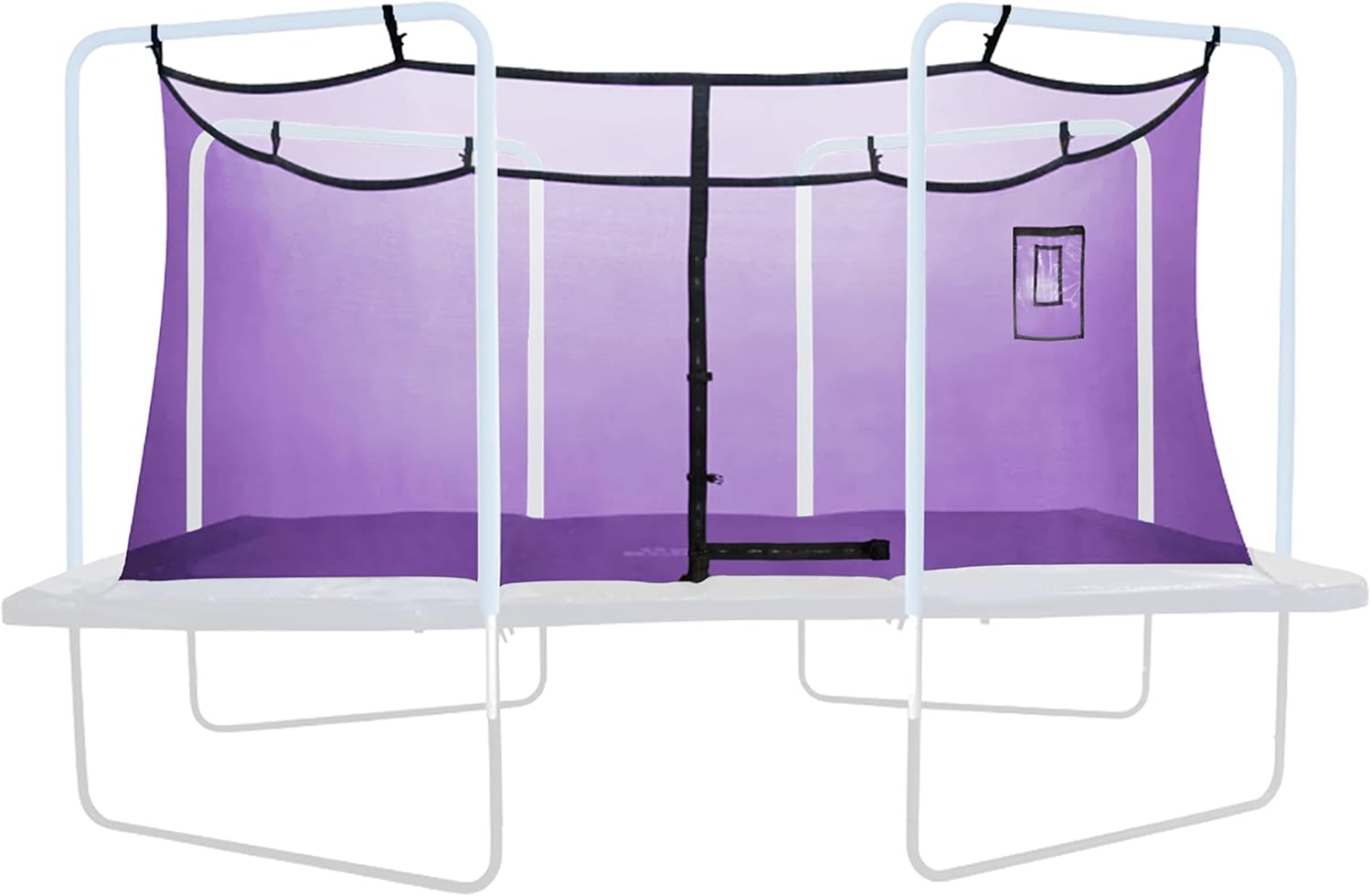 Machrus Upper Bounce Round Trampoline Net Replacement 7.5FT 8FT 9FT 10FT 12FT 13FT 14FT 15FT 16FT- Safety Net for Arches with Top Sleeves- Inside Enclosure with Straps- with Dual Tech Pocket