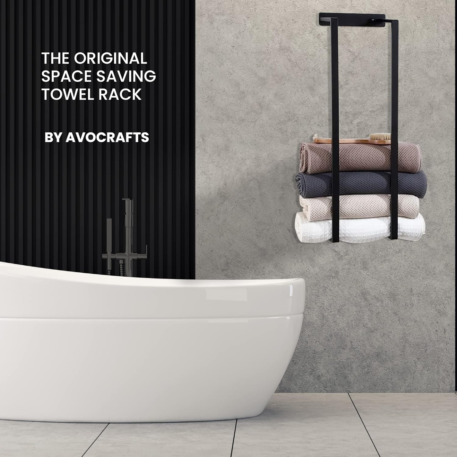 Bathroom Wall Towel Rack, Bathroom Organization, Bath Towel Holder, Wall Towel Storage, Mounted Towel Rack Holder