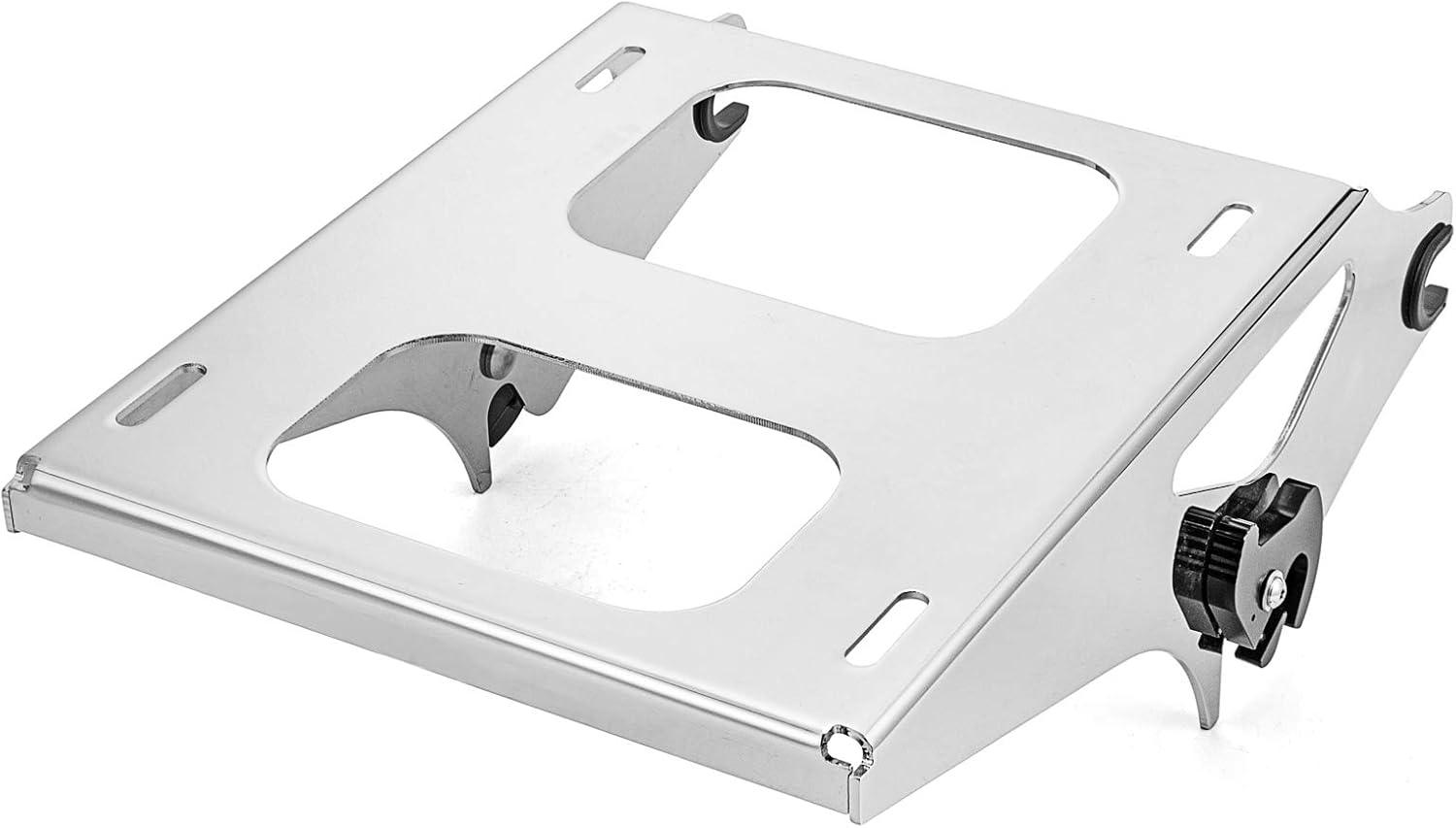 Detachable Two Up Tour Pack Pak Mounting Luggage Rack & 4-Point Docking Hardware Kit Chrome Compatible with Harley Davidson Touring Road King Street Glide Road Glide 2014-2023