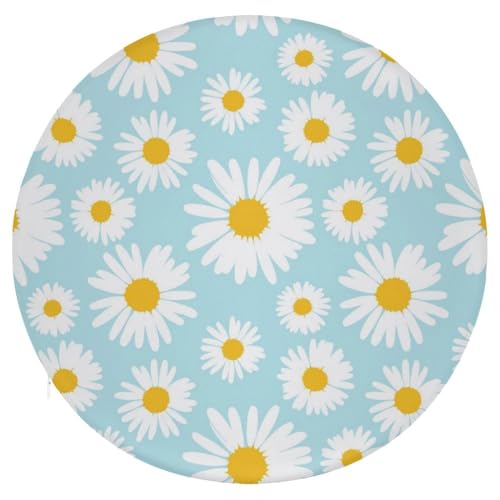 Chair Pads Fashion Print Memory Foam Round Old Vintage Baseball Seat Cushion for Patio Office Kitchen Car Chair Seat, Removable Washable Cover