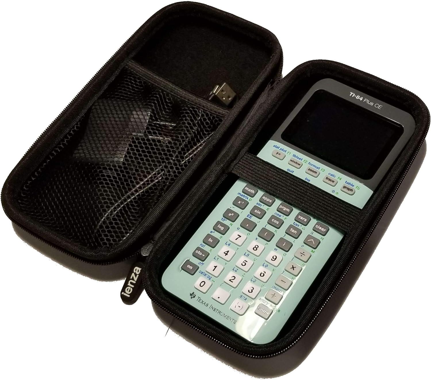 Hard Travel Case/Protecting/Carrying Case for Texas Instruments TI-84 Plus CE, TI-83 Plus CE, TI-84 Plus CE Color Graphing Calculator with Extra Mesh Pocket for Accessories