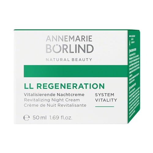 ANNEMARIE BÖRLIND - LL REGENERATION Revitalizing Night Cream - Natural Anti Aging Vitamin C, E and Retinoid Face Cream for Visibly Firmer and Wrinkle Free Skin - Step 4 of 5-1.69 Oz.