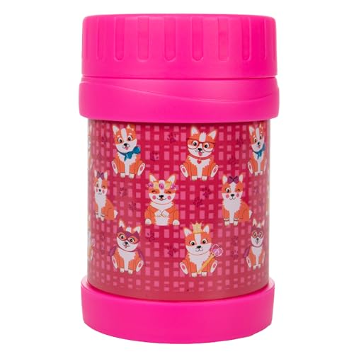 Bentology Stainless Steel Insulated 13oz Lunch Jar Thermos for Kids - Cat - Large Leak-Proof Storage for Hot or Cold Food, Soups, Liquids with Wide Mouth- BPA Free for Back to School Lunch Boxes, Bags