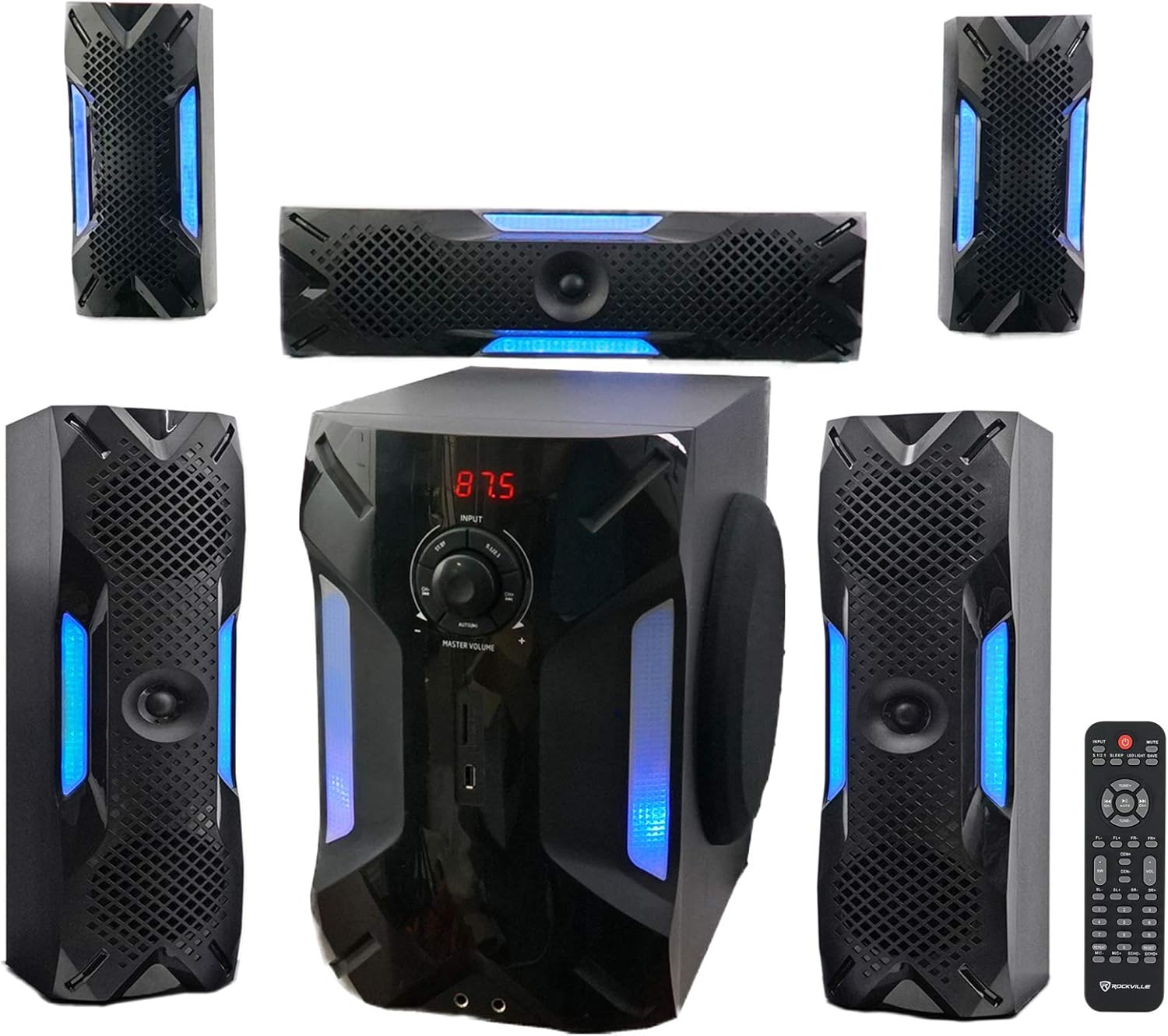 Rockville Hybrid Home Theater Karaoke Machine System w/8