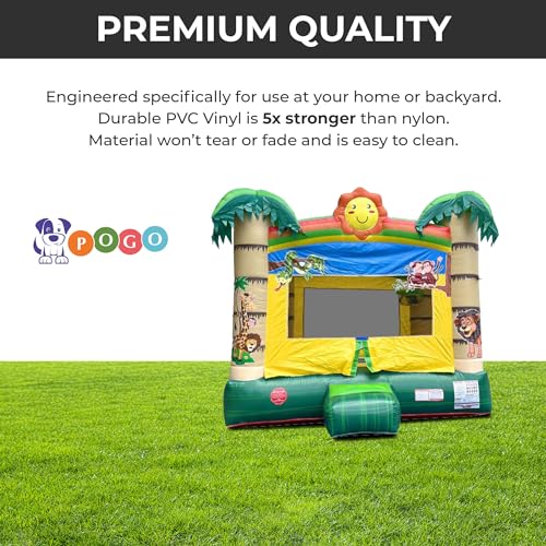 Pogo Bounce House Crossover Deluxe Sports Castle Inflatable Bounce (without Blower) - 13 x 12 x 14.5 Foot - Big Inflatable Bouncer House Castle Unit for Kids - Jumphouse for Toddlers - Outdoor Party