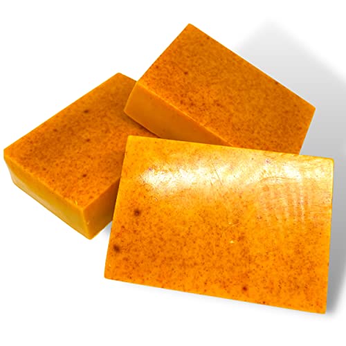 Turmeric and Kojic Acid Skin Brightening Soap All Natural Gentle Cleanser for All Skin Types. Fights Acne, Reduces Dark Spots & Fades Scars. Face & Body Cleanser for Men, Women & Teens. (1 Pack)