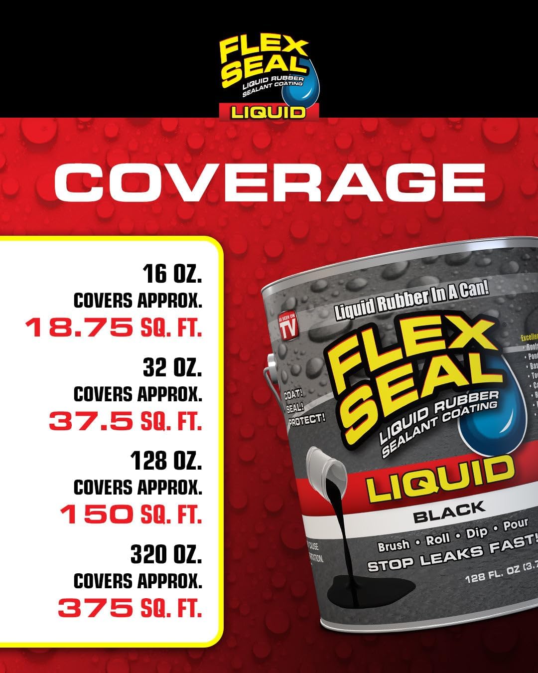 Flex Seal Liquid, Liquid Rubber Coating Sealant, Waterproof, Flexible, Breathable, and UV Resistant, Roof Repair, Basements, RV, Campers, Trailers, Marine, EPDM, Masonry, 1 Gallon, White