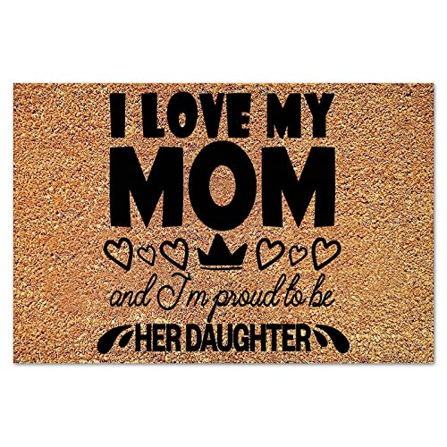 My Family was My Guide to My Reality Coconut Coir Entry Mat High Traffic Area Traps Dirt Natural Easy to Maintain First Home Gift 24x36in