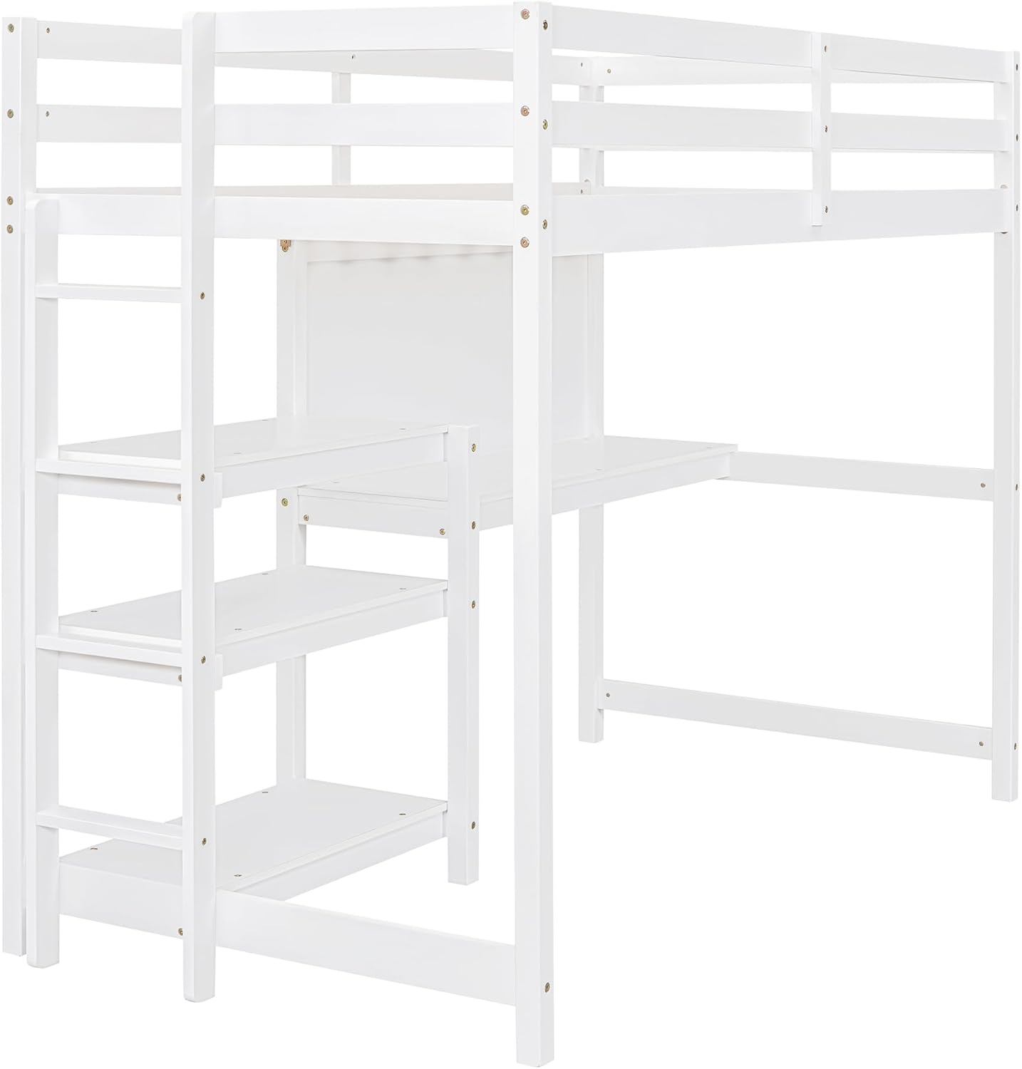 Bellemave FST000007-T-AK1 Loft Bed, Twin, White