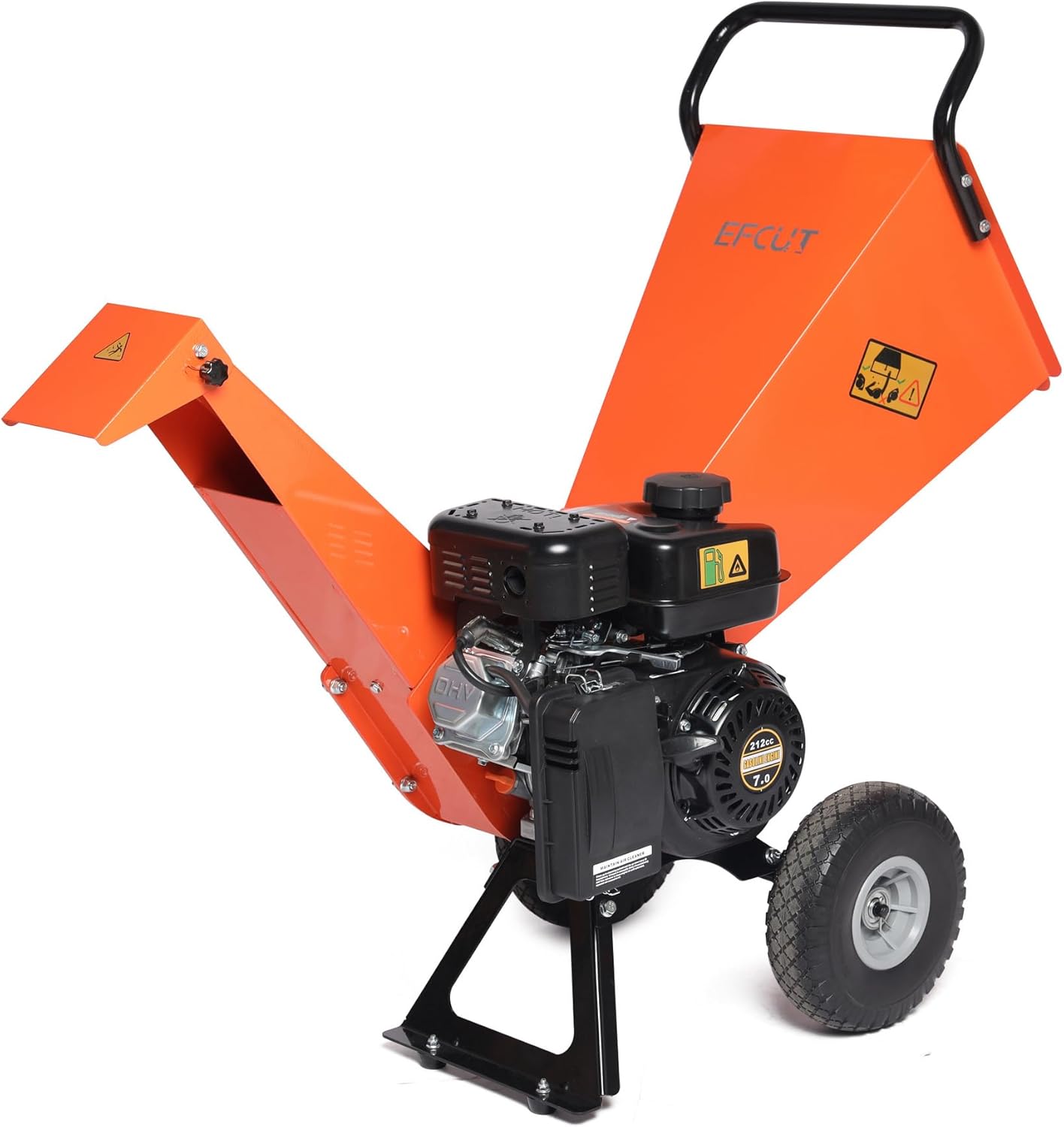 Wood Chipper Shredder Mulcher 7HP Gas Powered Heavy Duty Compact Design 3