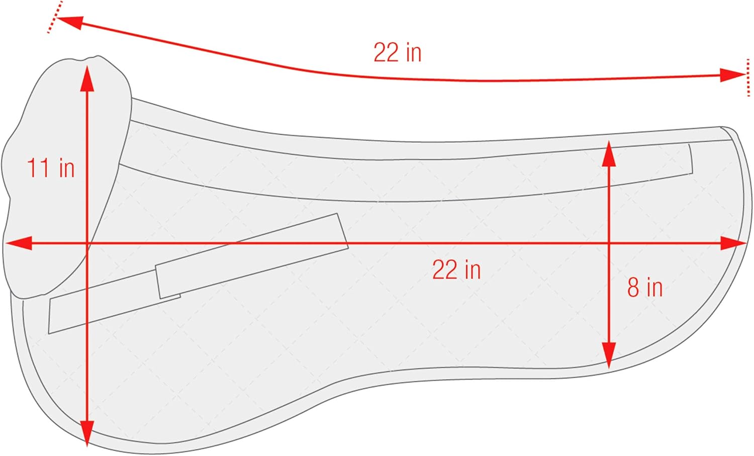 ECP Equine Comfort Products Sheepskin Classic Suede Top Half Saddle Pad - Medium - White