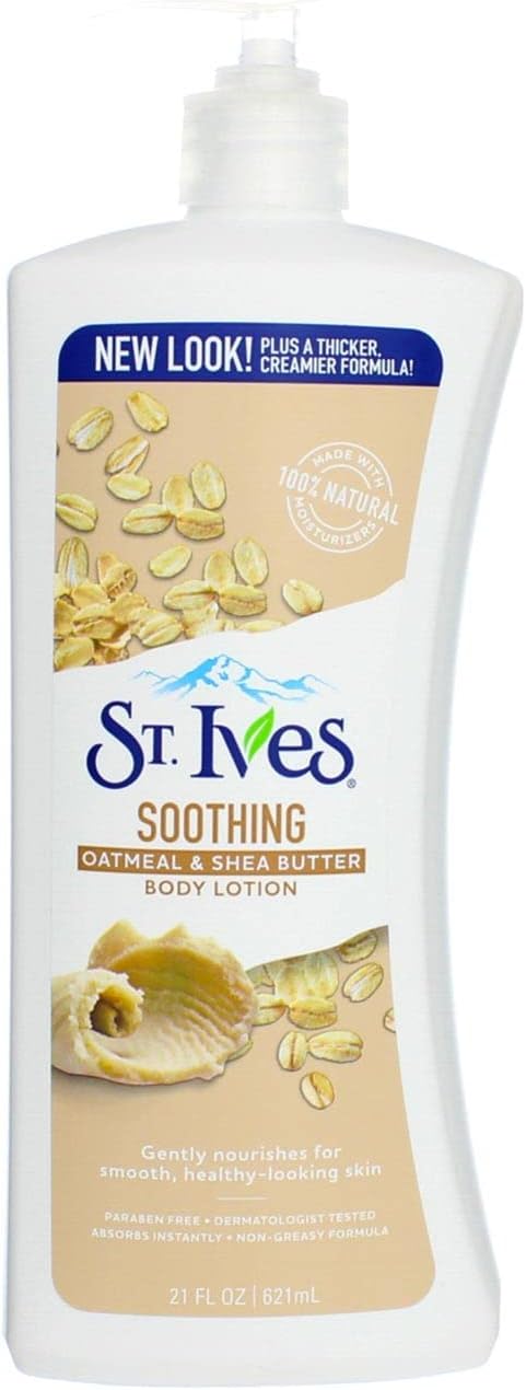 St Ives Body Lotion 21 Ounce Naturally Soothing (621ml) (6 Pack)