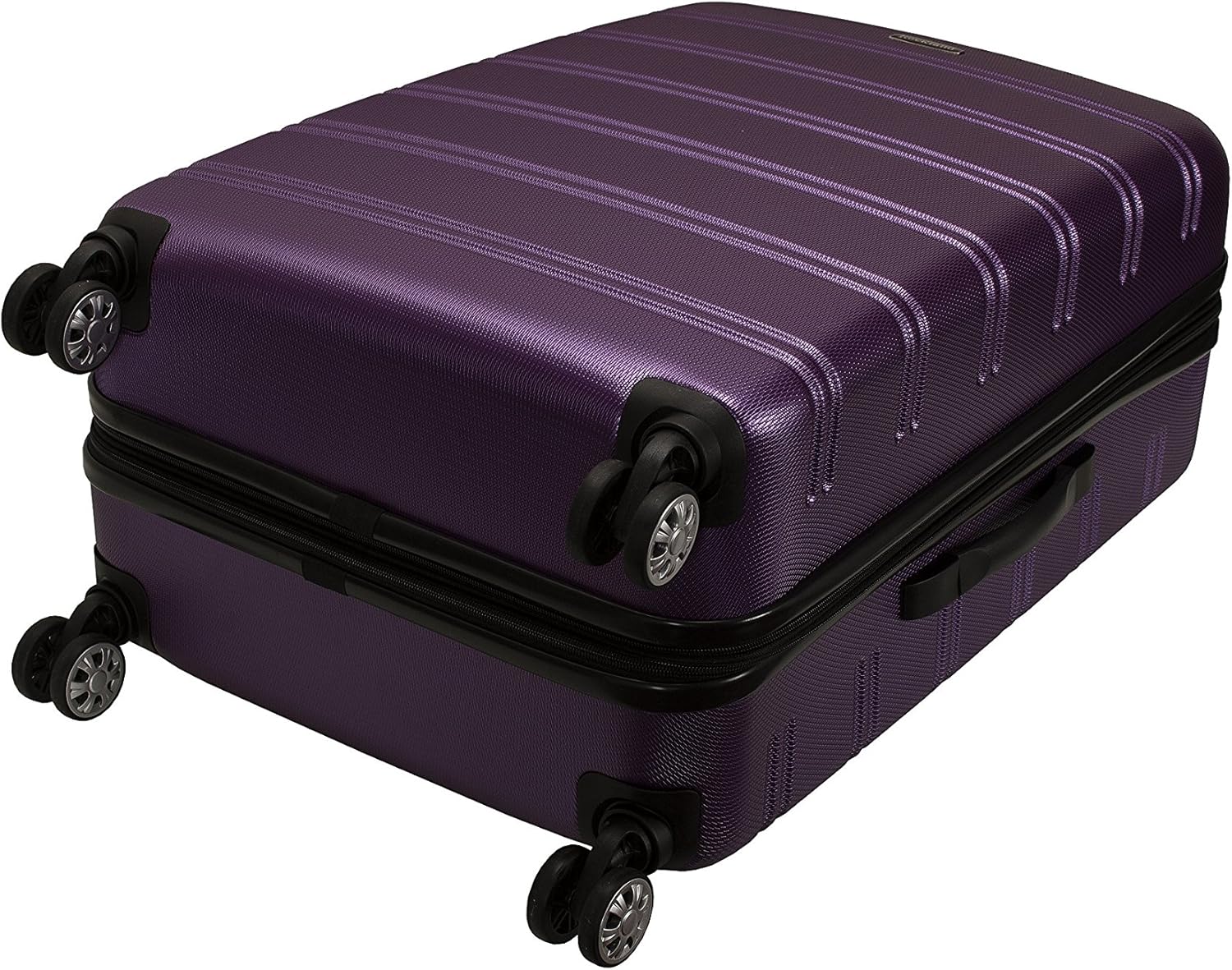 Rockland Melbourne Hardside Expandable Spinner Wheel Luggage, PURPLE, Checked Large 28