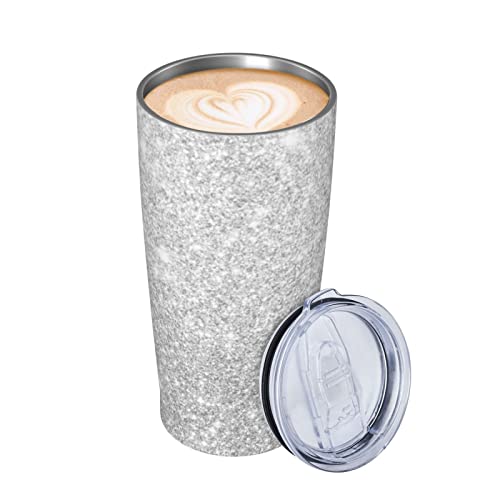 20 Oz Stainless Steel Vacuum Insulated Tumbler With Lid And Straw,Vacuum Insulated Water Bottle For Home, Office Or Car-Rose Gold Pink Glitter