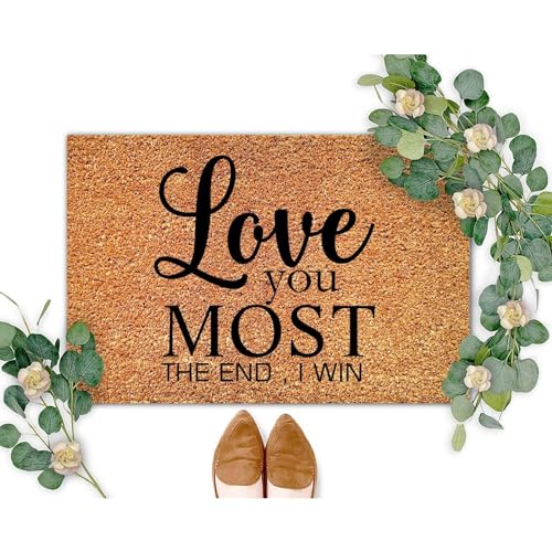 My Personal Failure Has Only Strengthened Coir Doormat Family Love Rectangular Door Mats Rustic Thick Durable Non Slip Mat for Outside Home High Traffic Area 16x24in