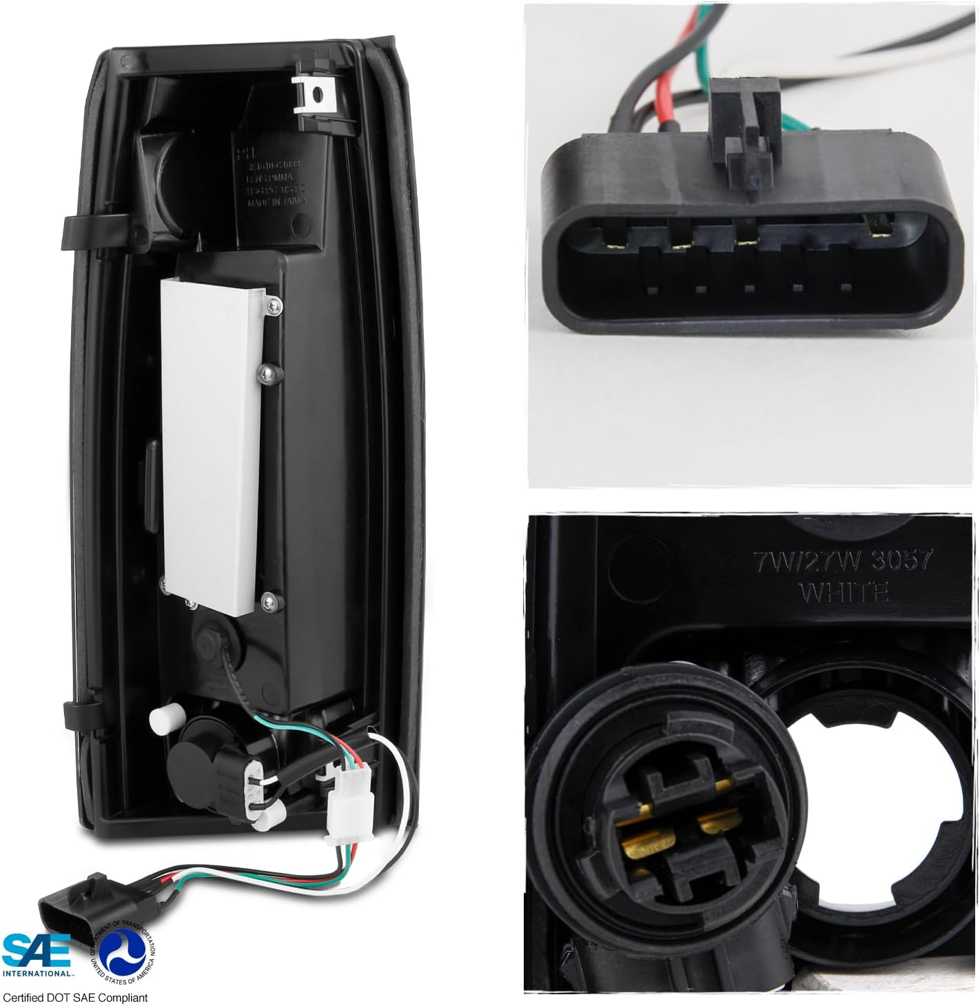 AKKON - For [Smoke Set] 94-98 Chevy C/K 1500 2500 3500 Suburban Tahoe Pickup Headlights+LED Bumper+LED Tail lights