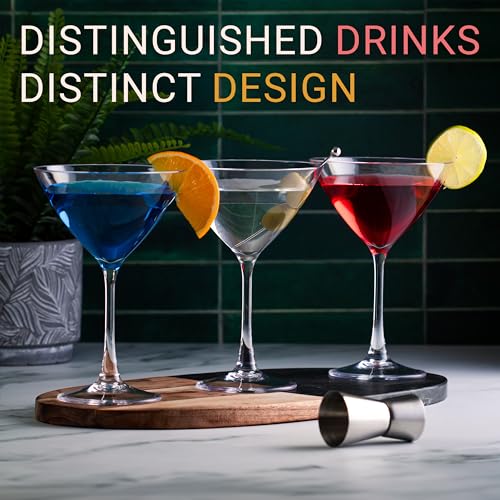 Plastic Martini Glasses, Unbreakable Premium Quality Drinkware, Tritan Reusable Coupe Glassware, BPA-Free Dishwasher-Safe Cups, 8 oz Set of 4