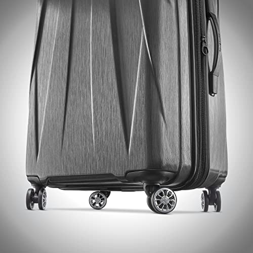 Samsonite Centric 2 Hardside Expandable Luggage with Spinners, Black, Checked-Large 28-Inch