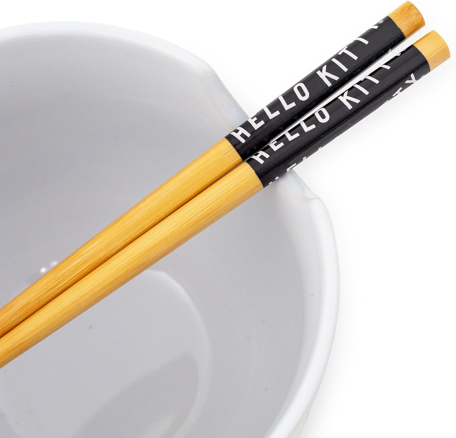 hello Sanrio Kitty Pumpkin Boo Ceramic Ramen Dinnerware Set | Includes 20-Ounce Noodle Bowl and Wooden Chopsticks