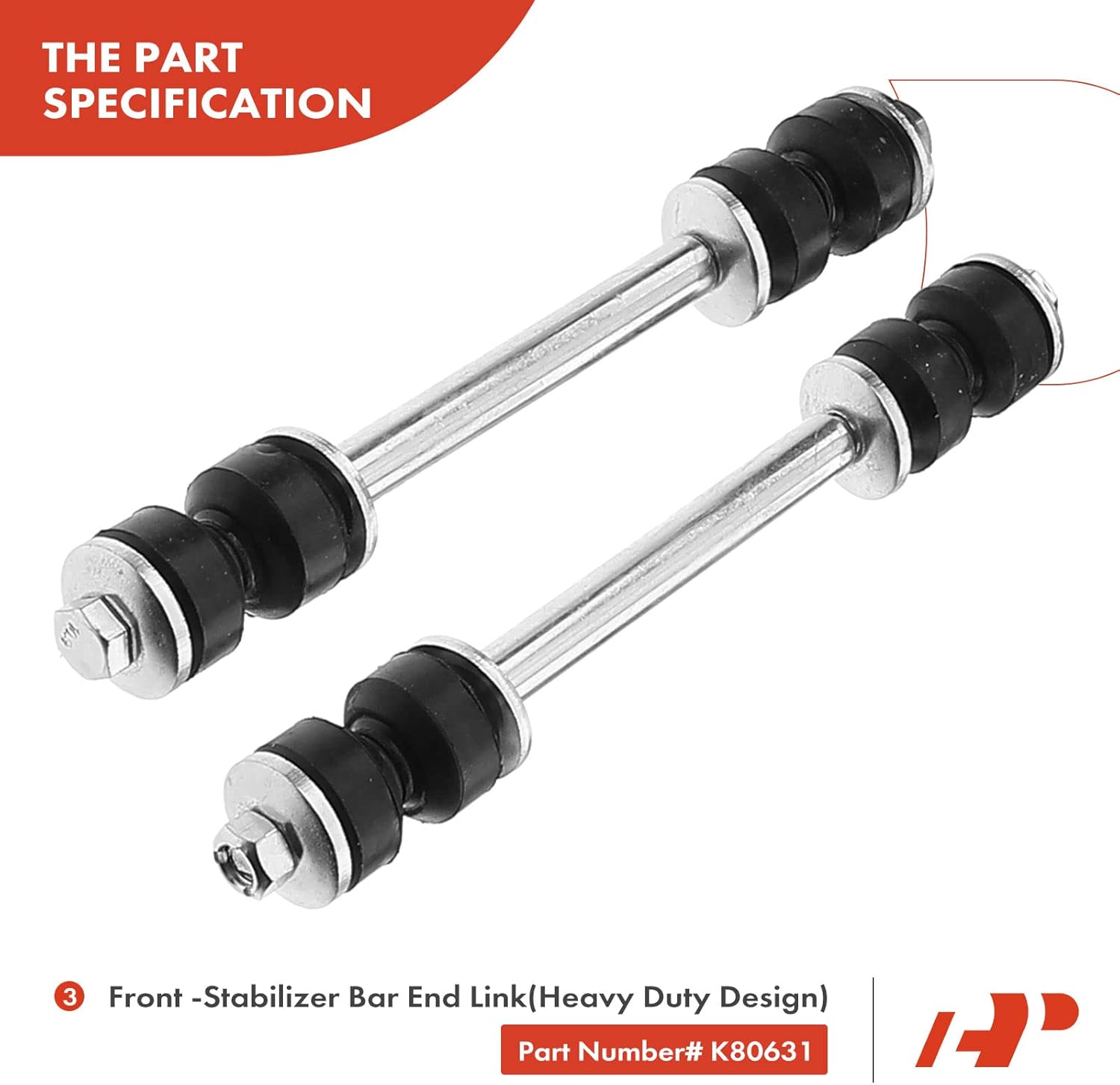 A-Premium 8Pcs Front Suspension Kit, Lower Control Arm Upper Ball Joint Outer Tie Rod End Sway Bar Link, Compatible with Chevy Silverado 1500 (Classic) & GMC Sierra 1500 (Classic), RWD Only