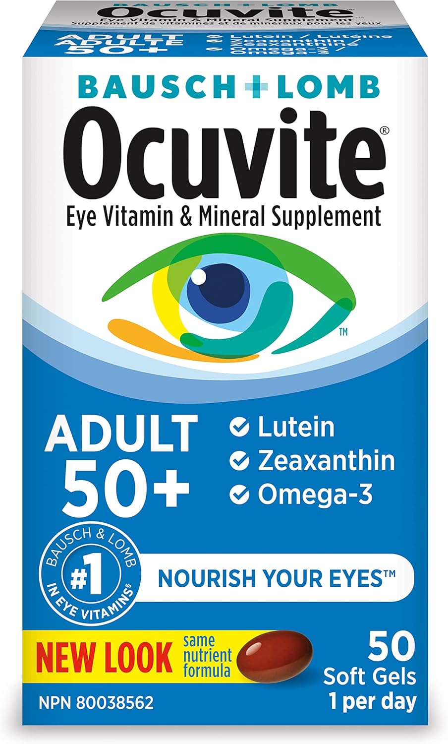 Bausch & Lomb Ocuvite Adult 50+ Eye Vitamin and Mineral Supplement