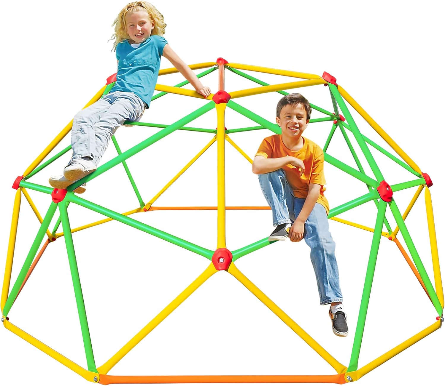 6FT Climbing Dome 2022 Upgraded Geometric Dome Climber for Kids Outdoor Jungle Gym Monkey Bars for Backyard Support 500LBS Indoor Climbing Toys for Toddlers 1-3