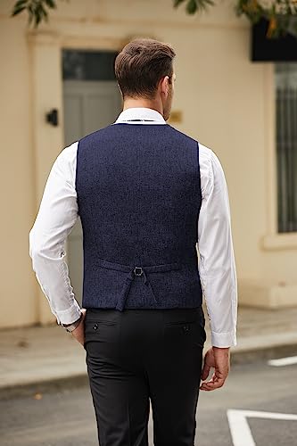 COOFANDY Men's Casual Business Vests Lightweight Waistcoat Slim Fit Suit Vest