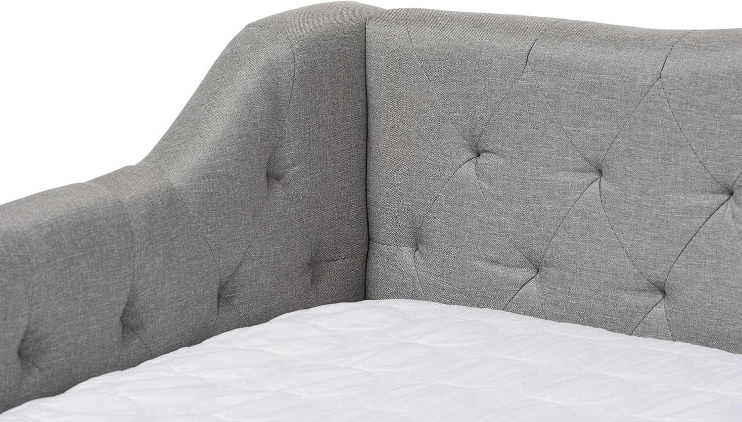 Baxton Studio Peola Modern Fabric Daybed with Trundle, Twin