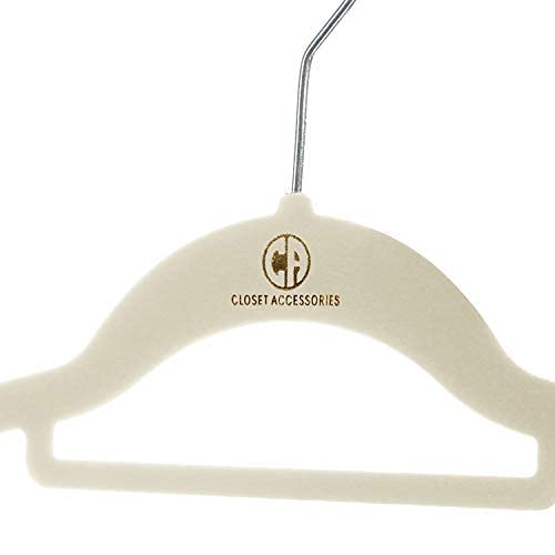 velvet hangers, ultra slim space saving, notches, tie bar, swivel hook,10 pack, with 20 matching velvet finger clips (black)