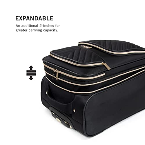 Kenneth Cole REACTION Chelsea Chevron Quilted Luggage, Black, 28-Inch Checked