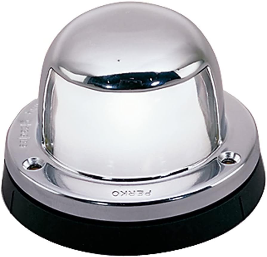 Perko 0965DP0CHR Chrome-Plated Horizontal-Mount Stern Light - White