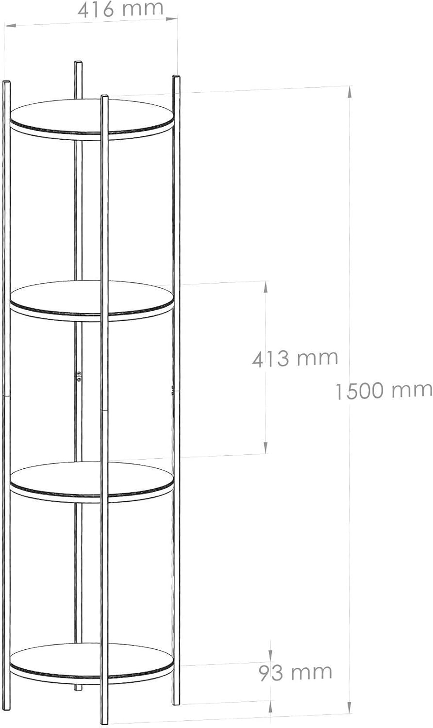 Vogue Bookcase Decorative Accessory Shelf Kitchen Shelf Black Smoked Glass