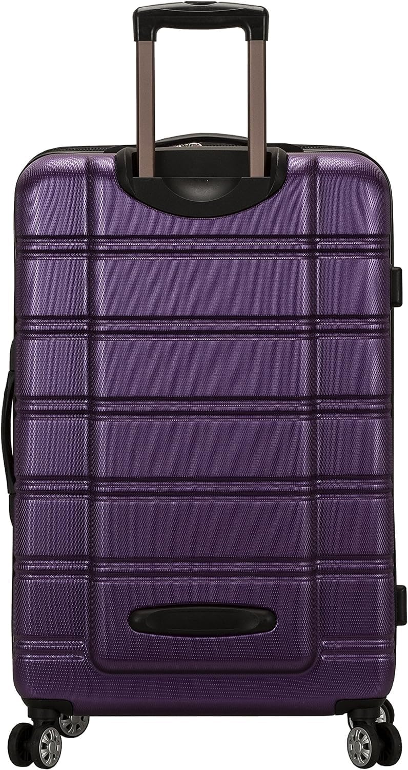 Rockland Melbourne Hardside Expandable Spinner Wheel Luggage, Purple 24