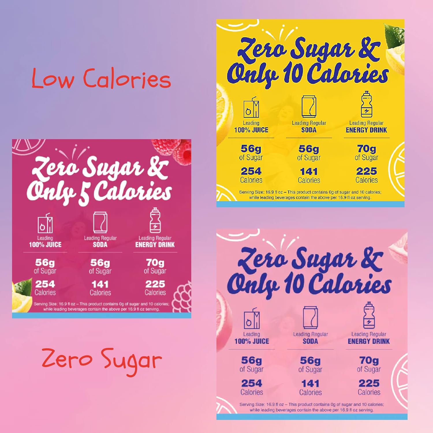 Crystal Light Lemonade Variety Pack With Lemonade, Pink Lemonade, Raspberry Lemonade 10 Low Calorie Zero Sugar Packets In Each Box, 1 Box Each Flavor (3 Box Pack) Bundle with Pouch and Straw