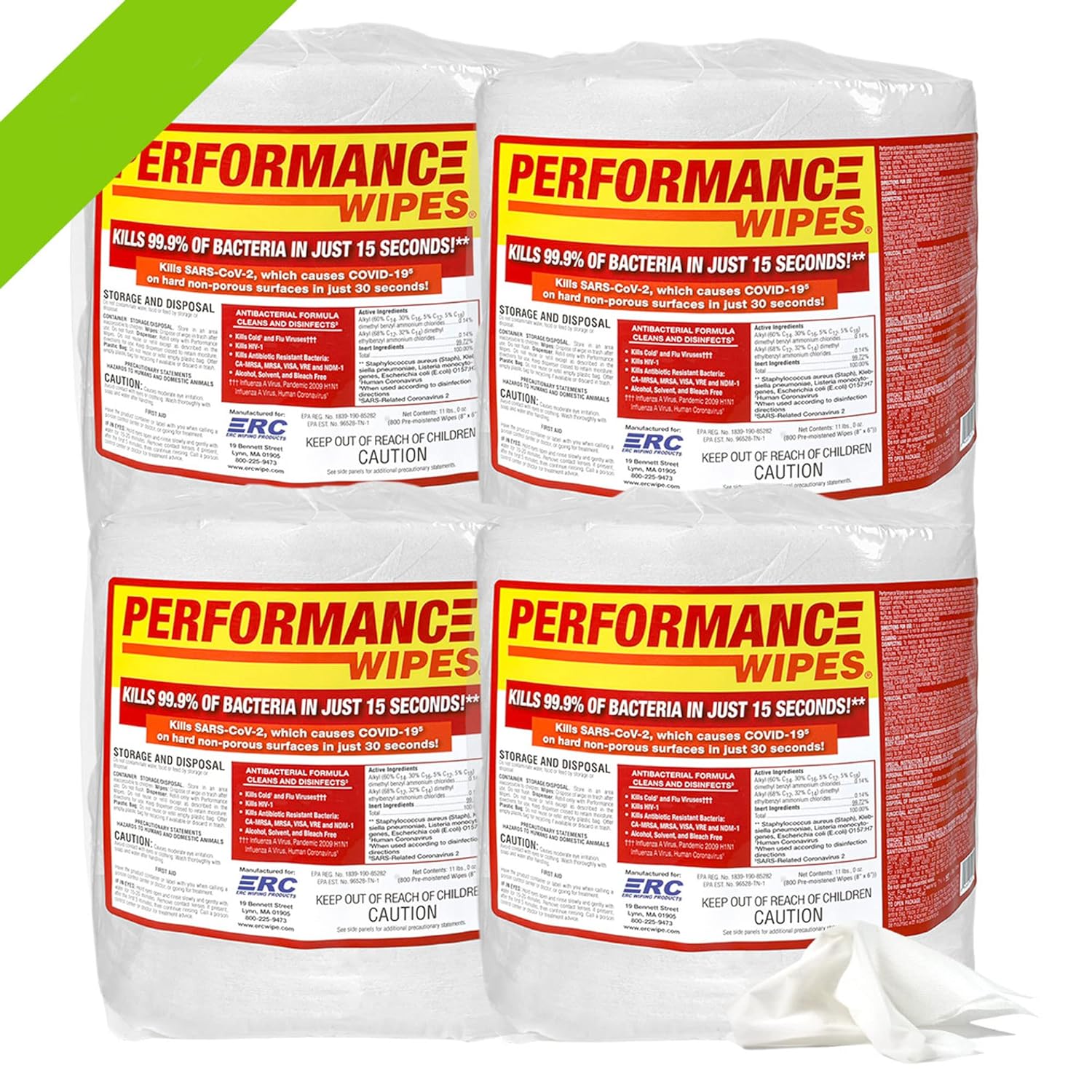 Gym & Spa Performance Disinfectant Wipes - 4 Pack (3200 Wipes)