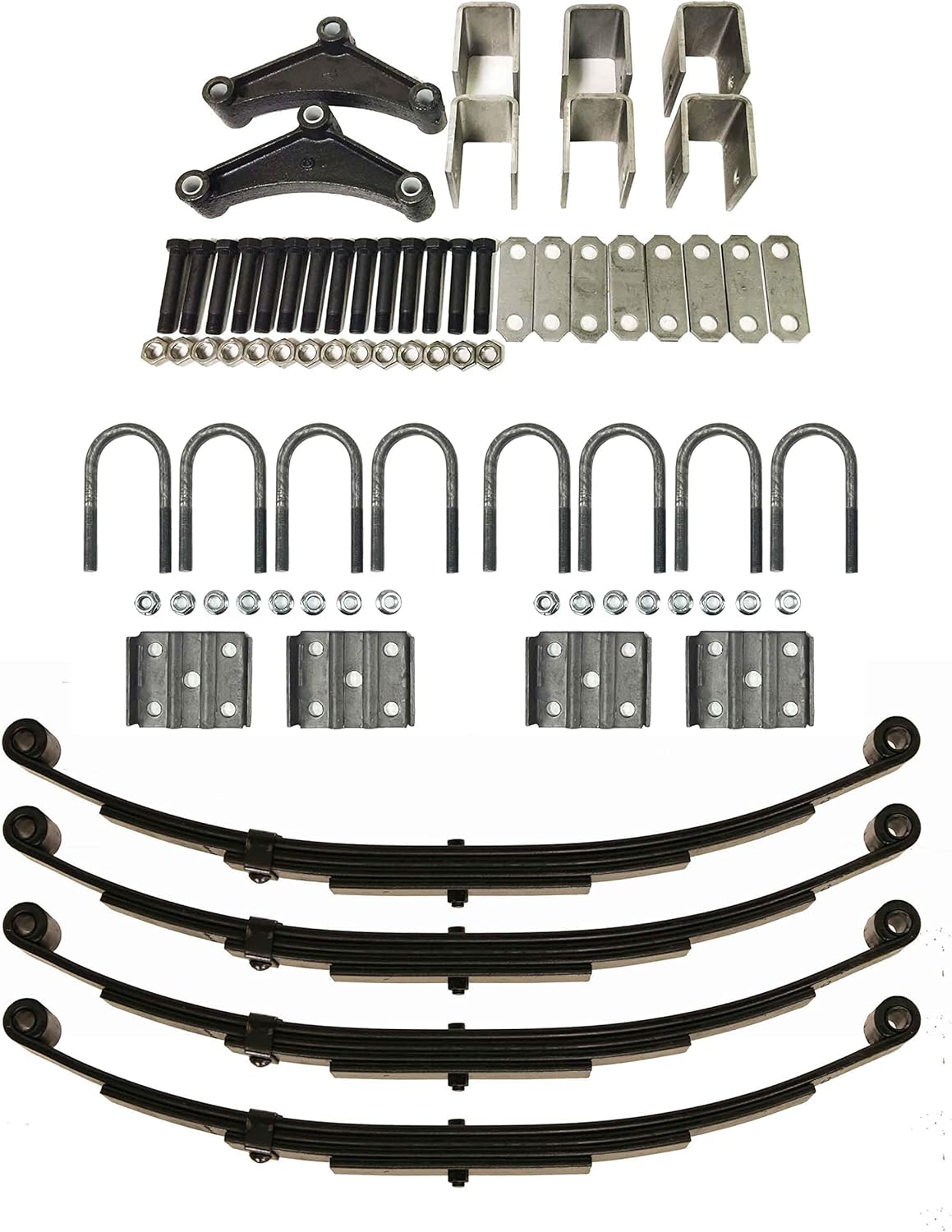 LIBRA 6000lbs Tandem Trailer Axle Suspension Kit 3000# Springs U-bolt Hanger Kit