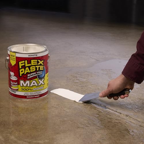 Flex Paste MAX, 12 lb Can, Black, Waterproof Paintable Putty, Spackle Sealant, Fill Gaps Cracks Holes - Block Out Water and Air - UV Resistant - Walls, Drywall, EPDM, Concrete, Roof, RV Repairs