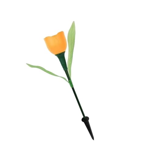 Solar Lawn Lights Solar LED Light Outdoor Tulip Flower Lamp Landscape Garden Decor Lawn Lamp Waterproof Garden Lights Outdoor Solar Lights(Purple)