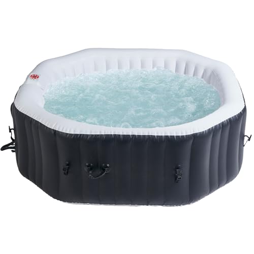 #WEJOY Portable Hot Tub 73X73X25 Inch Air Jet Spa 4-5 Person Inflatable Octagon Outdoor Heated Hot Tub Spa with 130 Bubble Jets