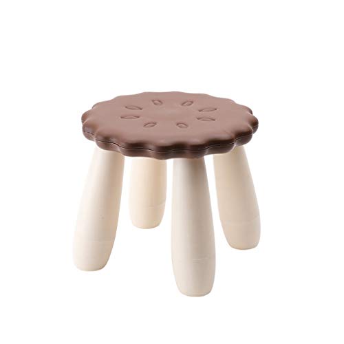 Footrest Stool/Foot Rest Biscuit Shape Stool, Sofa Stool, Fashion Creative Stool, Can Bear 150KG, New Materials, No Smell Footstool Step Stool (Color : Beige, Size : 1pack) (Brown 1pack)
