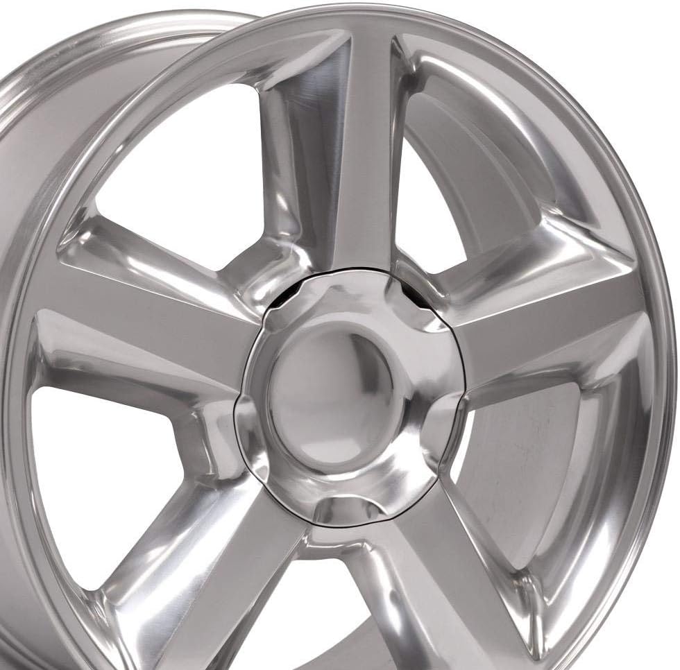OE Wheels LLC 20 inch Rim Fits 6x139.7 Silverado Suburban Tahoe Sierra Yukon Escalade CV83 20x8.5 Polished Wheels Hollander: 5308