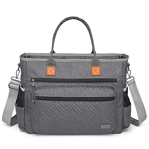 Nurse Tote Bag, Medical Supplies Shoulder Bag with Padded 15.6” Laptop Sleeve