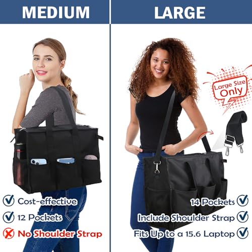ABAMERICA Nurse Bags for Work Nursing Bag Multiple Pockets Waterproof Organizing Zip Top Clinical Bag for Nursing Students